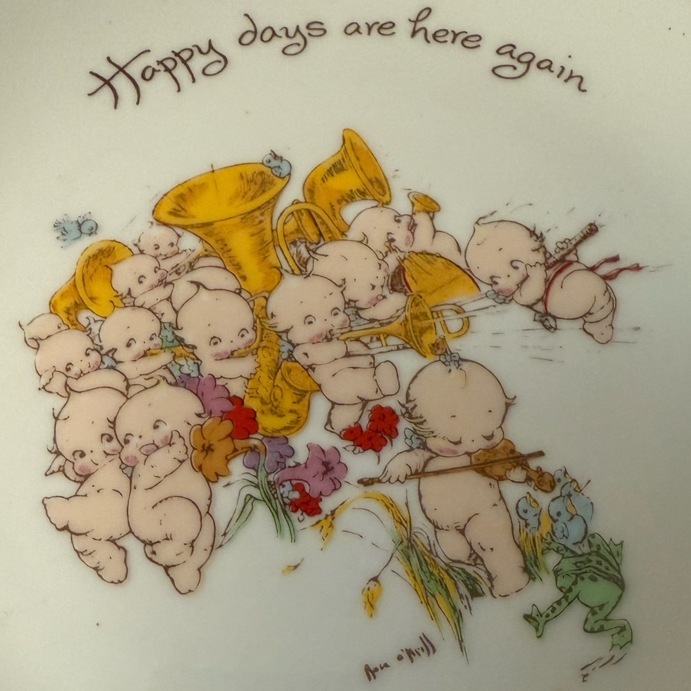 Kewpie Happy Days are Here Again Decorative Plate World Wild Arts